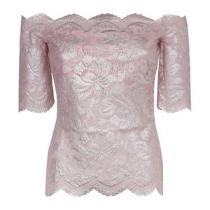 파코라반 오프숄더 레이스 스캘럽 헴 탑 25EJTO097PA0244 M959