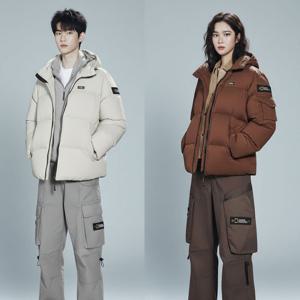 내셔널지오그래픽 남여공용 골든몰 숏기장 구스 후디 다운 점퍼 N244UDW120