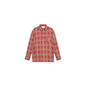 이자벨 마랑 오렐리앙 플레드 프린트 셔츠 PL0009HAC4K01H DEEPRED TP949487620