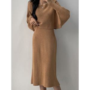 [예쎄][예쎄] (2종SET)보트넥 니트+민소매 원피스(S4WSE020A)