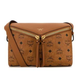 엠씨엠 로고 프린트 태슬 스몰 디아망 3D 크로스백 MWSGSAK03 C