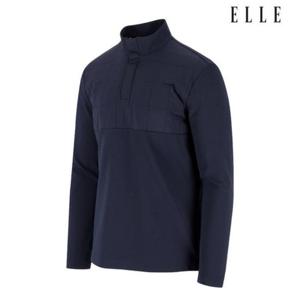 엘르골프 세이브존01 남성 앞판 퀼팅 방풍 반집업티셔츠 6J75452 820