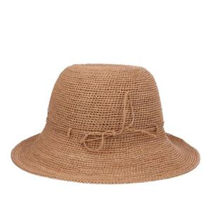 헬렌카민스키 빌라 9 라피아 보우 버킷 햇 HAT52466 NOUGAT