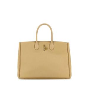 버버리 여성 베이지 Horse 미디움 가죽 탑 핸들백 8099407 B8626