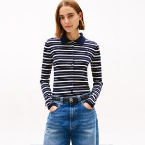 [타미힐피거(여성)]울 블렌드 스트라이프 폴로 가디건 T22G0KCD042WT1