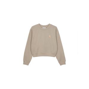 메종키츠네 여성 레이디 폭스 크롭 스웨트셔츠 맨투맨 페더 베이지 PW00318KM0341-0303