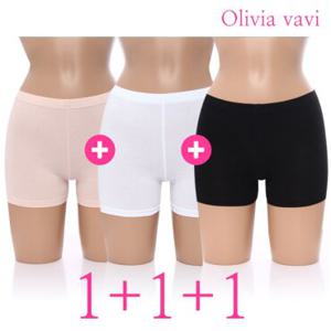 올리비아바비 여성속옷 면1부/2부 국산 속바지 3매세트