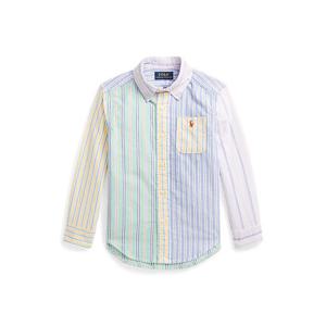 폴로 키즈 스트라이프 코튼 옥스포드 펀 셔츠(CWPOWOVT6820377999)