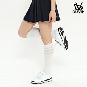 듀빅 여성 시스루 리본 오버 니삭스 DD1WAO771WH