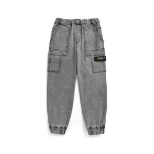 내셔널지오그래픽 키즈 K233UPT960 데님 카고 조거 팬츠 GREY