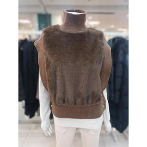 아르테 세이브존07 여성 양모 혼방 폴라넥 니트 베스트 DPDPKV660