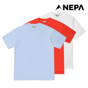네파 여성 C-TR 롱기장 반팔 라운드티 (루즈핏) 7I45361