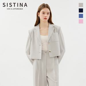 [SISTINA](77size) 투버튼 크롭 셋업 자켓_AWSJKO21040