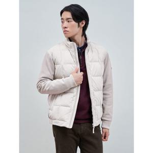 [빈폴멘] 니트소매 구스 다운 - 라이트 그레이 (BC4X38C242)