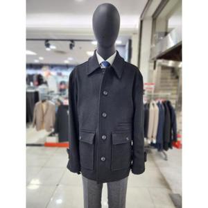 컴스페이스 세이브존06 빅사이즈 F/W 울 블렌드 하프코트 블랙 SAWNA31B