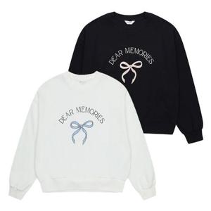 에꼴리에 TC01 볼륨 소매 리본 맨투맨티 25A0454