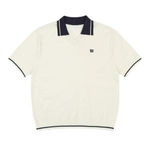 JQS W233001TPS81-OWH 남성 브이넥 니트 반팔 폴로