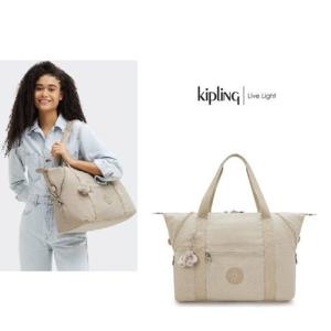 [키플링]키플링 보스턴백 여행가방 아트M 시그니처 베이지 엠보 KPABR03 SBGE