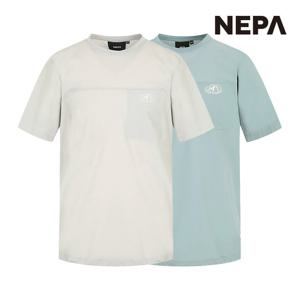 네파 공용 컴포 우븐 반팔 티셔츠 (루즈핏) 7JD5375