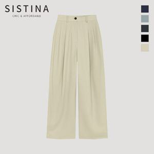 [SISTINA](77size) 투턱 백 밴딩 와이드 셋업 팬츠_AWSSLP21170