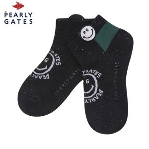 [파리게이츠] 파리게이츠 여성 스마일 패치 멜란지 단목 양말 521E3SC001_BK