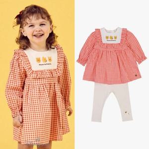 [디즈니베이비]푸깅엄체크원피스레깅스세트(RED)79S123052