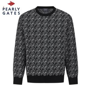 [파리게이츠] 파리게이츠 남성 로고 패턴 자카드 니트 511E3SR203_BK