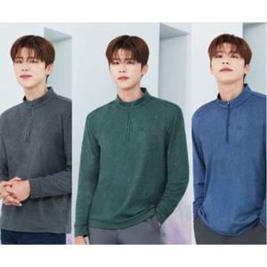 [콜핑]LD08 남자 겨울 부드럽고 신축성좋은 약기모 집업등산티 KVT0278M