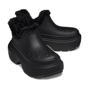 [크록스]여성화 스톰프 라인드 쇼티 부츠 블랙 210673-060