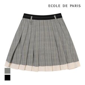 [에꼴드파리]MARIO플리츠 체크 미니 스커트_RB33WSAM09Z