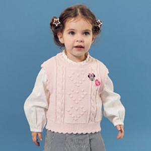 [디즈니베이비]미니꽈배기니트조끼/79S521351-GR