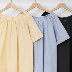 빅사이즈미시옷 셔링 숄더 여성큰옷 307O436S 빅사이