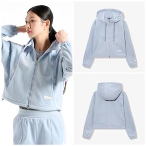 [휠라] FILA 여성용 벨로아 코듀로이 기모 후드 집업 FS254FT02F004442 라이트블루