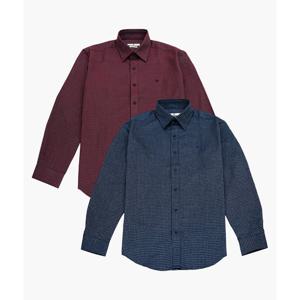 [피에르가르뎅]고방 체크 조직 슬림핏 셔츠 PPWS3605