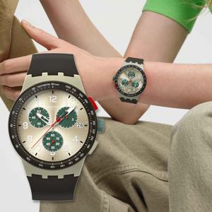 스와치 SUST402 OBSIDIAN INK 남성 우레탄 시계