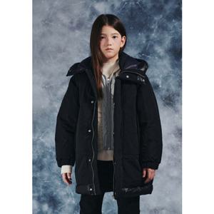 [블루테일] AZH3JP05BK 블랙 후드 롱 다운 점퍼