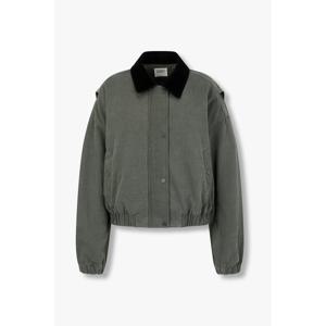 [톰보이]배색 카라넥 코튼 크롭 점퍼(9105413212)