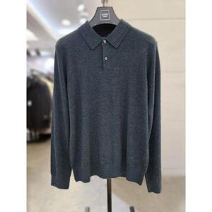 바쏘옴므 세이브존03 바쏘옴므 24F/W 그린  블렌드 베이직카라 니트티 WSAGY4WT84AGNA