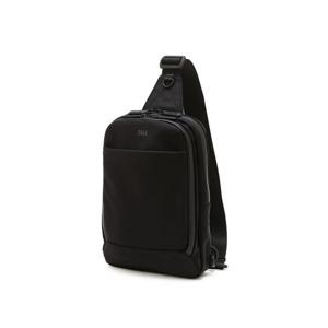 [쇼핑백동봉] [DBBA6E663BK] 블랙 로고장식 나일론 슬링백