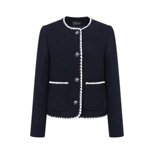 [린]트리밍 포켓 트위드 자켓(LCJKPL0100/네이비)_DG