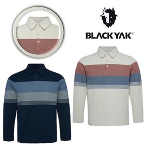 [블랙야크] 남성 소프트 스트라이프 카라 긴팔티 1BYKTWU004 베이직 겨울 이너티셔츠 HJBY