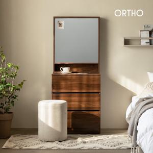 올쏘 크리미 3단 서랍 수납 거울 틈새 미니 화장대 600