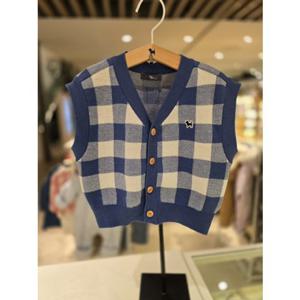 [블루독베이비] 26 SS(NY)체크루즈핏 니트 베스트(4611922002) 조끼 신생아 백일 돌 간절기 선물 조카 유아