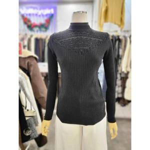 밸리걸 세이브존01 겨울 레이스 패턴 반목 골지 긴팔 니트 615830