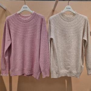 라티움 HC34 펀칭프릴배색반목폴라니트 T2613sw07