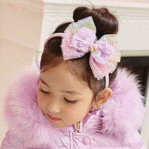 [프랜치켓] 여아겨울샤머리띠 연보라 별 샤 퍼 헤어밴드Q55DG5121N6