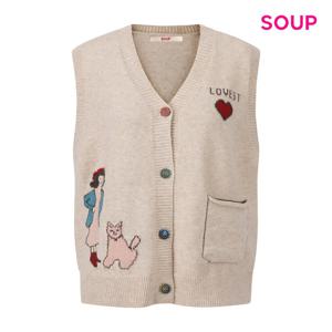 [숲]러브스트 V넥 니트 베스트 S61VE08