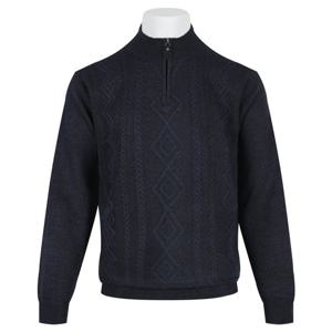 [리빌모아]남자 소프트 기모 꽈배기 반목 니트 DD-KN-628-2-블루