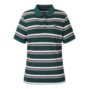 파리게이츠반팔티 NQC 531E1TO303_GN 공용 컬러 스트라이프 칼라 반팔 티셔츠