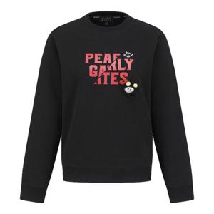 파리게이츠골프긴팔티 NQC 521D1TR202_BK 여성 스마일 비 뱃지 로고 프린팅 스